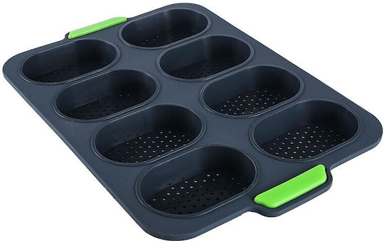Alista Home Bakeware Tin for Bread Made of Silicone 8 Sockets 34.5x23.8x2.5cm