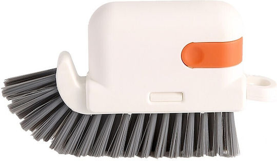 Perie De Curățare Multifuncțională 3 În 1 Alista Home Pentru Bucătărie Vase Geamuri Cap Detasabil 9x15x2,5 Cm Portocaliu