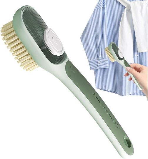 Perie Multifuncțională 2 În 1 Alista Home Perie Deasă Perie Din Piele De Căprioară Recipient Pentru Lichid Mâner Lung 20,1 X 4,3 X 5 Cm Verde