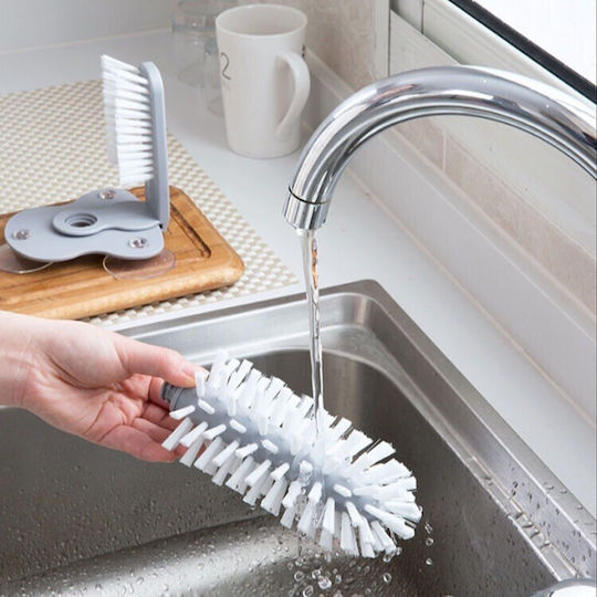Perie Curățare Sticlă Alista Home Plastic cu Ventuză 17,5 X 14 Cm Gri