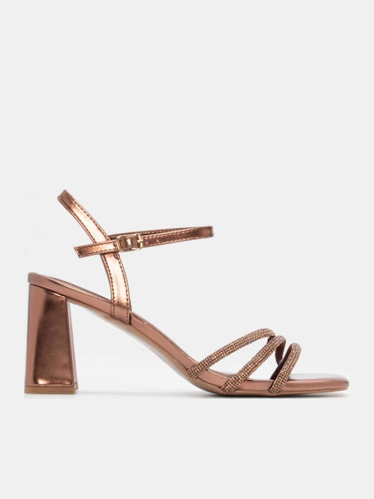 Sandals with Strass Brown