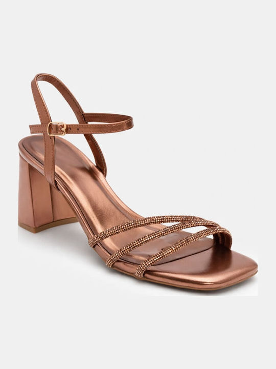 Sandals with Strass Brown