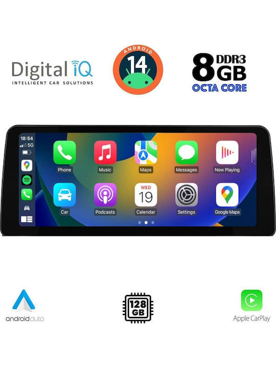 Digital IQ Car Audio System for BMW Series 3 / F30 2011-2018 Bluetooth USB WiFi GPS Apple CarPlay Android Auto with 10.25" Touch Screen