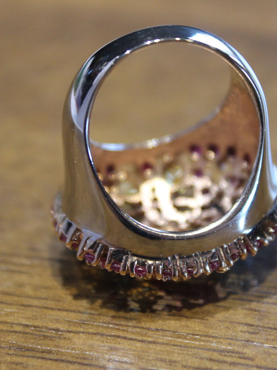 Natural Sapphire Ruby Emerald Ring 16.5