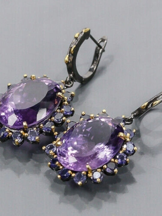 925 Ringe 46ct Amethyst Zoisite 2 Zertifikate