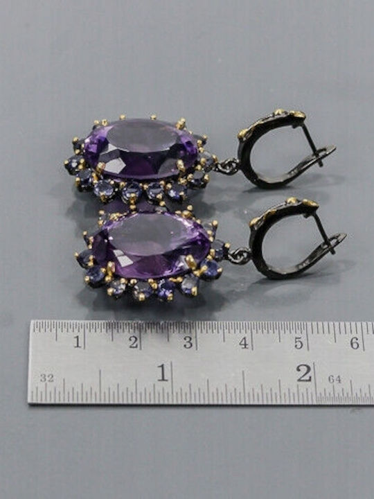 925 Ringe 46ct Amethyst Zoisite 2 Zertifikate