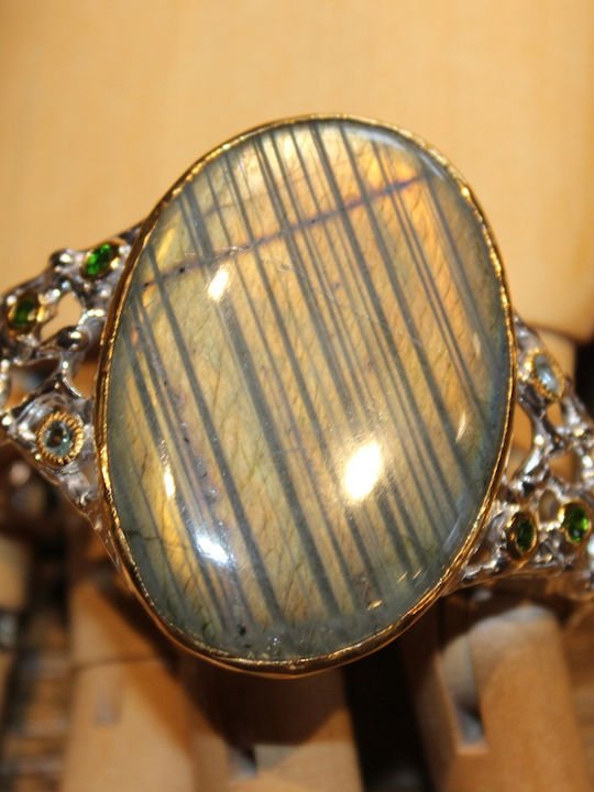 Songea Silberarmband Labradorit Aquamarine 925