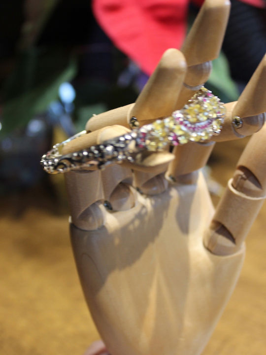 Songea Silberarmband Mit Natürlichen Gelben Saphiren Und Rubinen
