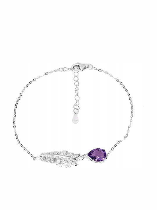 Delicate 925 Bracelet Natural Amethyst Zircon Elegant Delicate 925 Bracelet Natural Amethyst Zircon Elegant