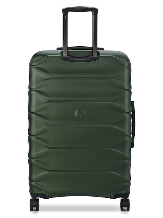 Delsey Meteor Large Hard Olive Suitcase With 4 Wheels Height 78cm