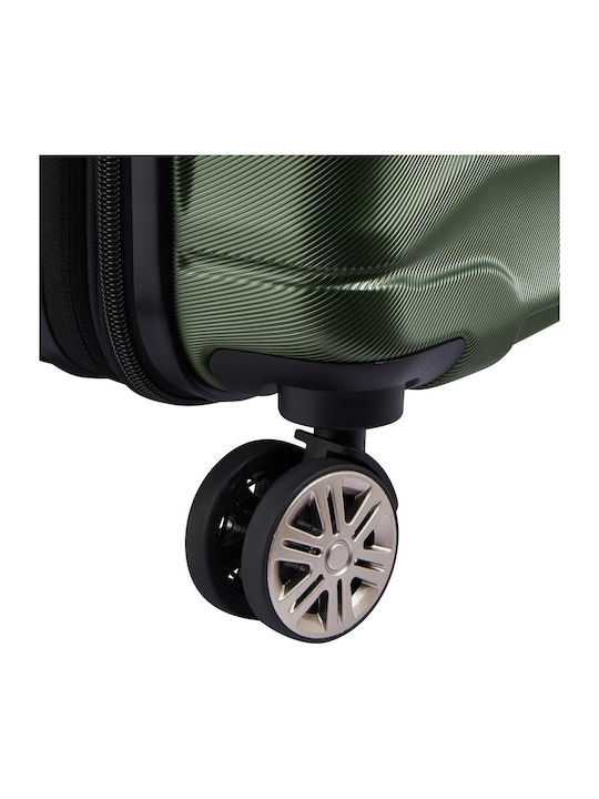 Delsey Meteor Large Hard Olive Suitcase With 4 Wheels Height 78cm