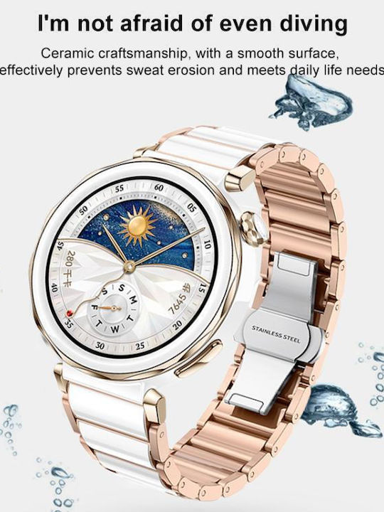 Huawei Watch Gt 6 41mm Gt 5 Pro 42mm Xdfind Ceramic Stainless Steel Watch Band Gold