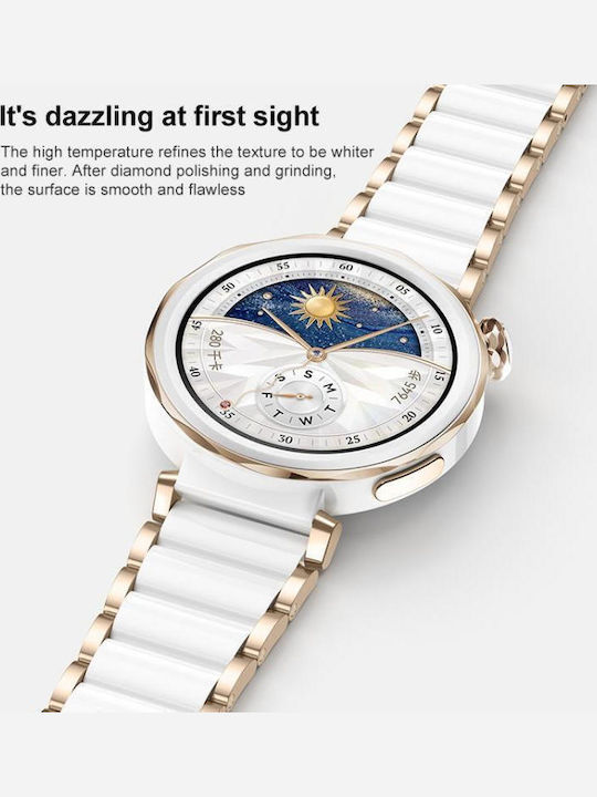 Huawei Watch Gt 6 41mm Gt 5 Pro 42mm Xdfind Ceramic Stainless Steel Watch Band Silver White