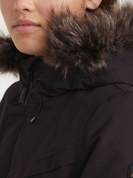 Journey Jachetă Damă Parka de Iarnă Neagră