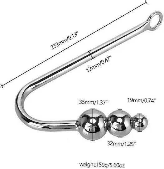 Aph Μεταλλικός Γάντζος Αιδοίου 3 Μπάλες Metal Vagina Hook Balls 25cm X 16cm