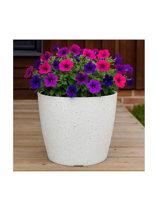 SGTT Γλάστρα Πλαστική White Color 26x26εκ.