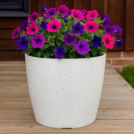 SGTT Plastic Flower Pot White Color 26x26cm