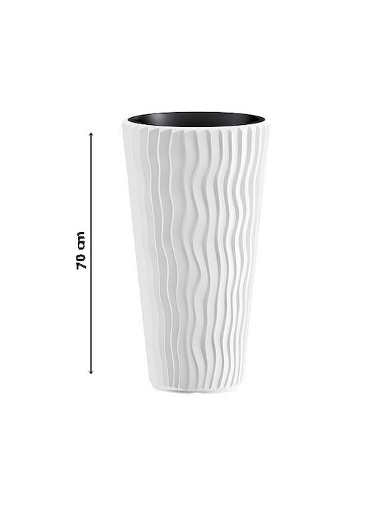 SGTT Kunststoff-Blumentopf Weiß 70cm