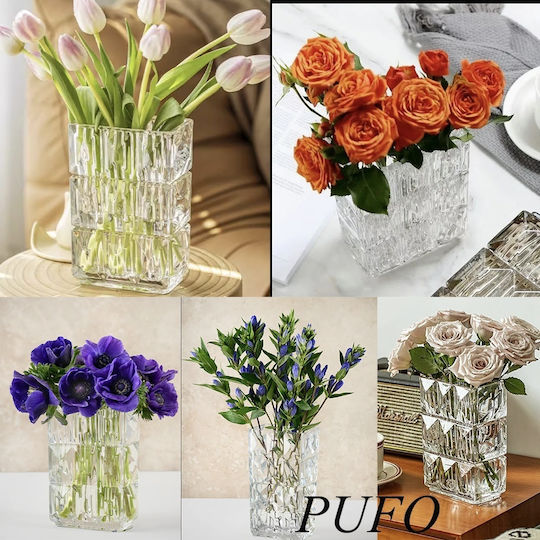 Decorative Beige Glass Vase
