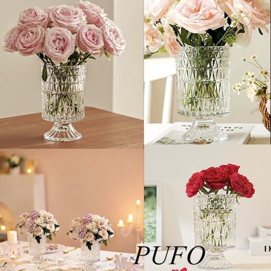 Decorative Beige Glass Vase
