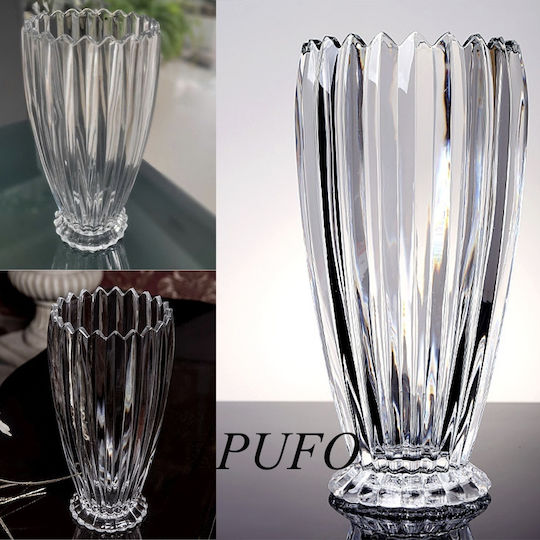 Decorative Beige Glass Vase