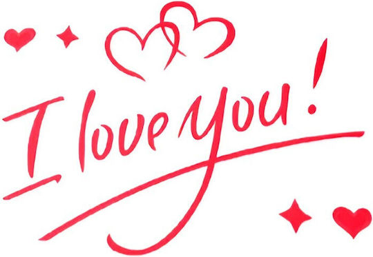 I Love You Sticker Alista Home Love Theme 21x29 Cm Red