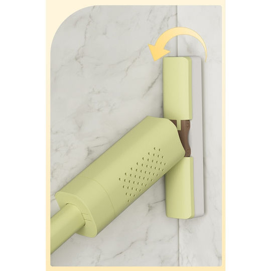 Mini Mop Alista Home Pentru Uz Casnic Sistem Autostoarcere Portabil Mop cu Burete Rotire 180° 15 X 27,5 Cm Verde