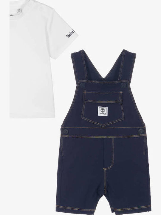 Kids Clothing Set with Dungarees Summer 2 Pieces Blue