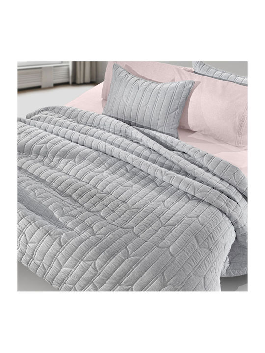 Guy Laroche Aurora Tagesdecken Set Mikrofaser Graue 180x240cm 2Stücke