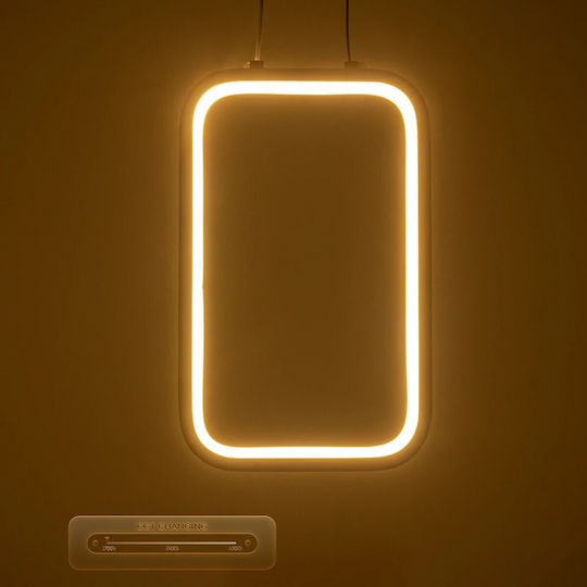 GloboStar DEROBA Κρεμαστό Φωτιστικό Γκρι LED με Ρυθμιζόμενο Λευκό Φως 16x25.5εκ.