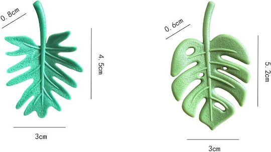 Set 4 Refrigerator Magnets Alista Home Leaf Model Made Abs Magnet Green