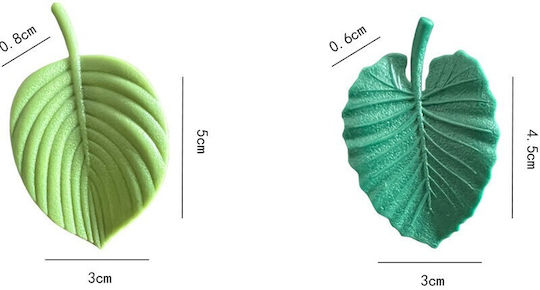 Set 4 Refrigerator Magnets Alista Home Leaf Model Made Abs Magnet Green