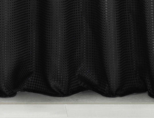 Flamingo Quartz Noir Κουρτίνα Μπάνιου Υφασμάτινη 180x200 cm Blue