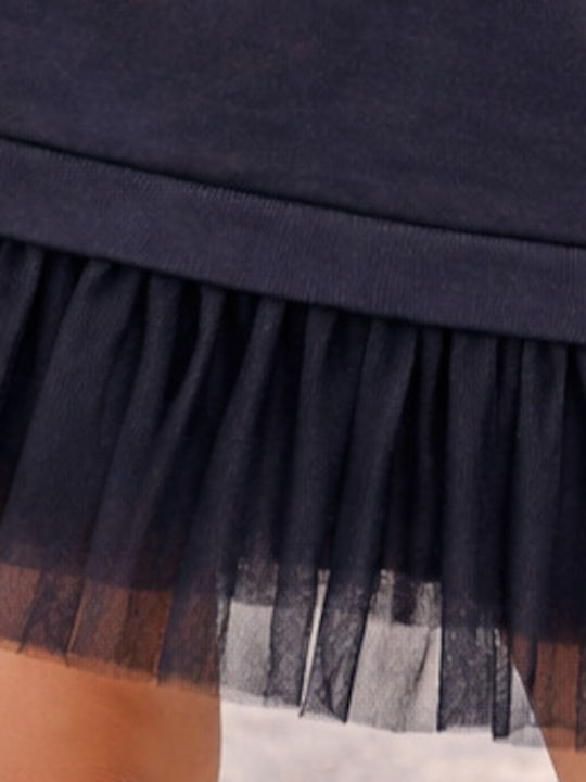 Mädchenkleid Mädchenkleider Langärmelig Tüll Schwarz