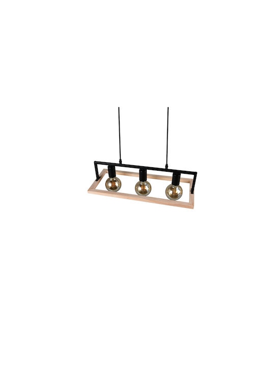 Trio Lighting Κρεμαστό Φωτιστικό Μαύρο