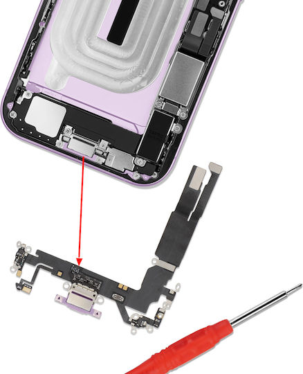Clappio Conector De Încărcare Usb-C Iphone 17 Microfon Integrat Lavandă