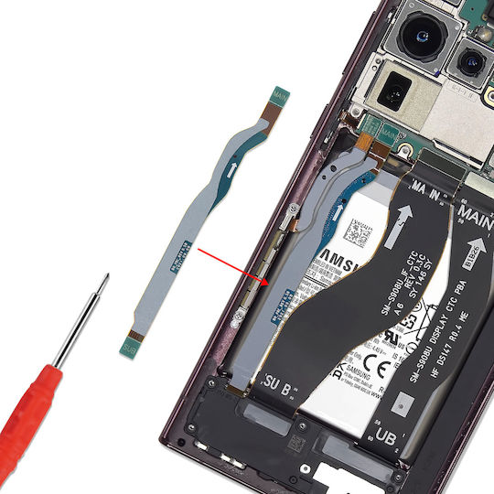 Clappio Frc Motherboard To Charging Connector Cable Galaxy S22 Ultra Vert Bleu
