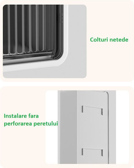 Alista Home Lampă de Perete Modernă Albă 36.5x10.9x20cm