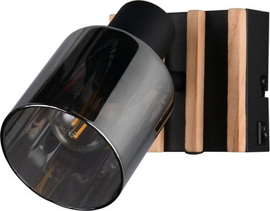 Trio Lighting Single Ceiling & Wall Spot in Black Colour
