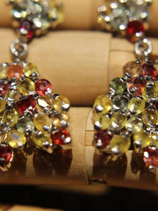 Songea 925 Padparadscha Green Sapphire Earrings