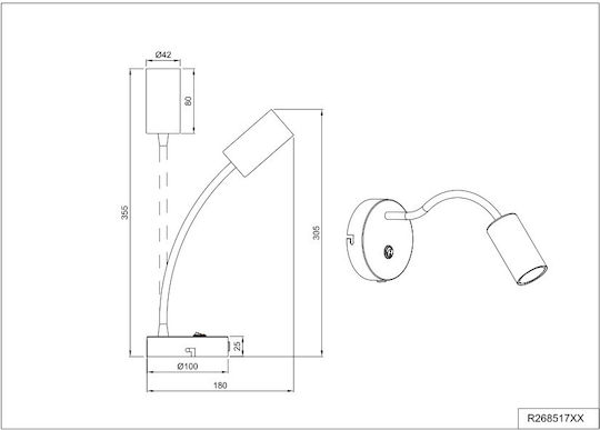 Trio Lighting Φωτιστικό Τοίχου Trio Lighting Φωτιστικό Τοίχου