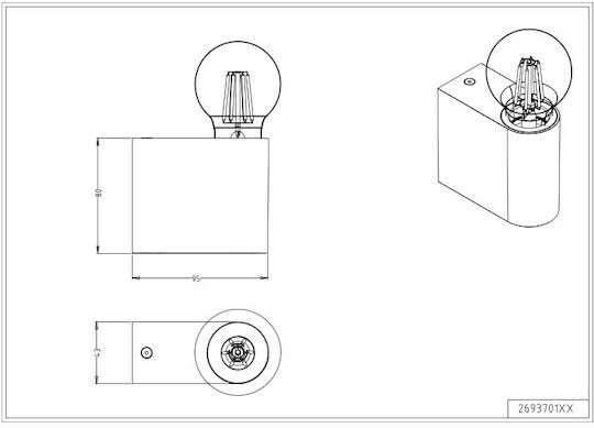 Trio Lighting Pratella Φωτιστικό Τοίχου Trio Lighting Pratella Φωτιστικό Τοίχου