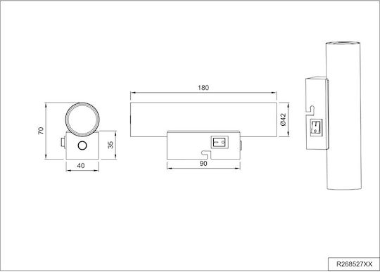 Trio Lighting Φωτιστικό Τοίχου Μαύρο Trio Lighting Φωτιστικό Τοίχου Μαύρο