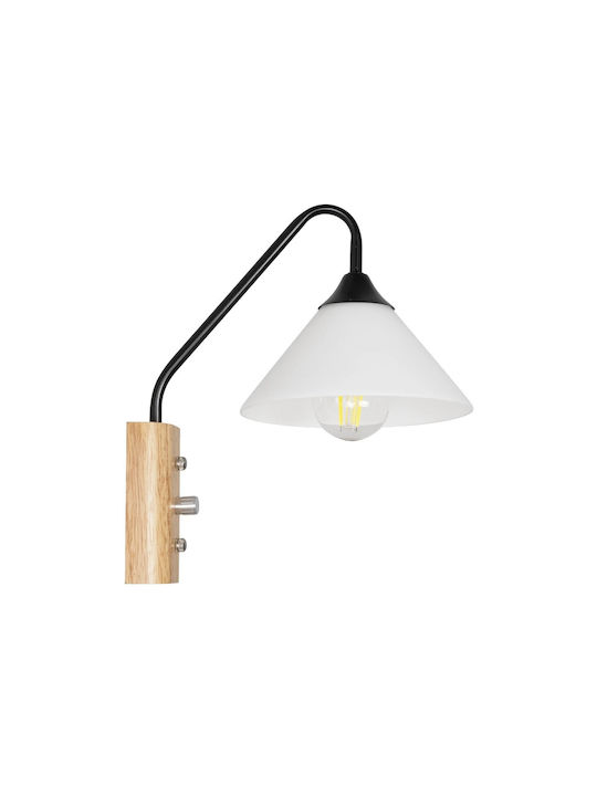 GloboStar Alessia Modern Wall Lamp with E27 Socket Beige 26x29cm