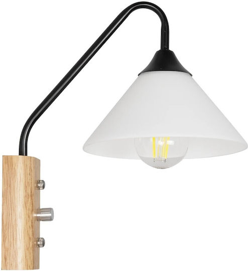 GloboStar Alessia Modern Wall Lamp with E27 Socket Beige 26x29cm