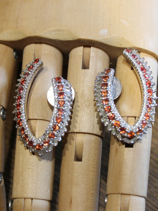 Cercei 925 Safir Songea Padparadscha 2