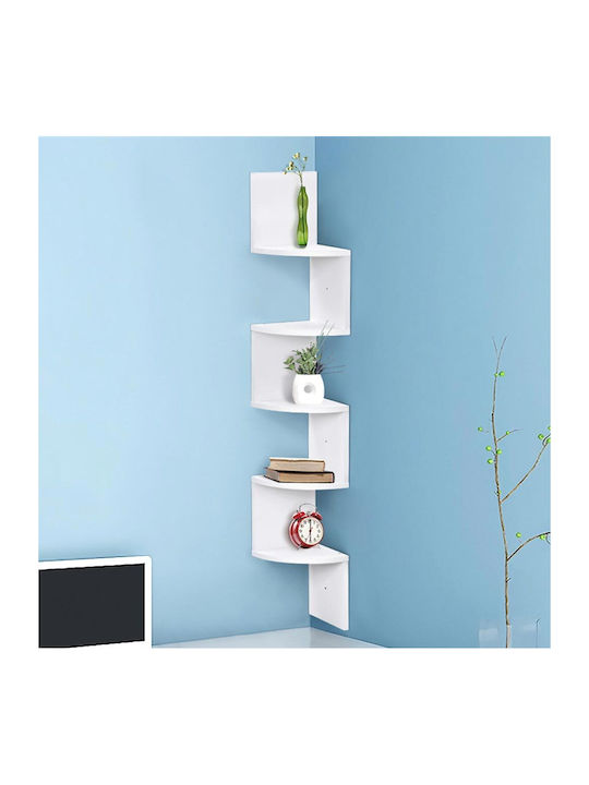 Corner White Bookcase 20x20x120cm