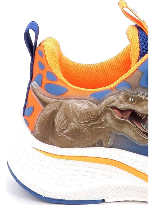 Rex Kids Sneakers with Hoop & Loop Closure & Lights Blue