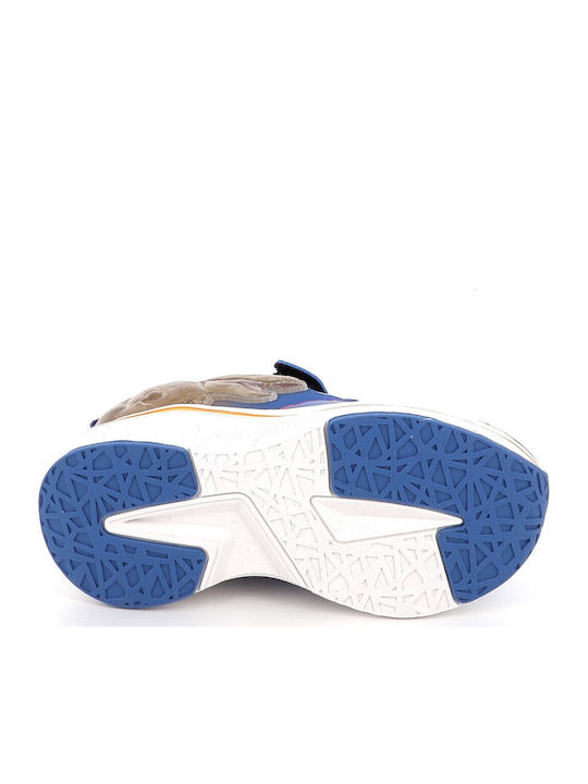 Rex Kids Sneakers with Hoop & Loop Closure & Lights Blue