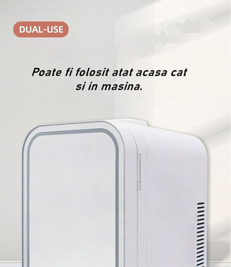 Мини Хладилник За Козметика Alista Home С Двойна Функция Загряване Охлаждане Преносим 12л Бял